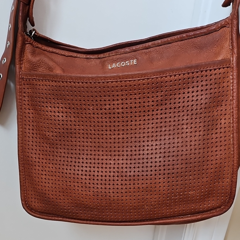 Vintage Lacoste Brown Leather Women's Bag
